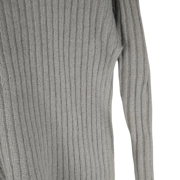 Kookai Womens Grey Ribbed Wool Sweater Size Small Chunky Warm Cozy - Picture 4 of 9